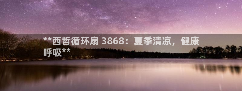 凯发平台风采：**西哲循环扇 3868：夏季清凉，健康
呼吸**