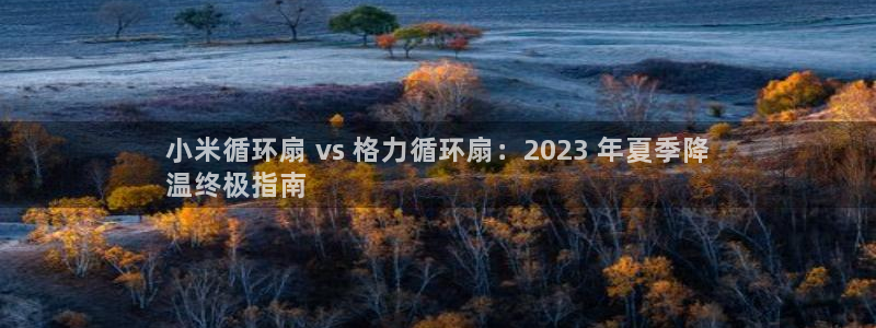 凯发官网登录手机版：小米循环扇 vs 格力循环扇：2023 年夏季降
温终极指南