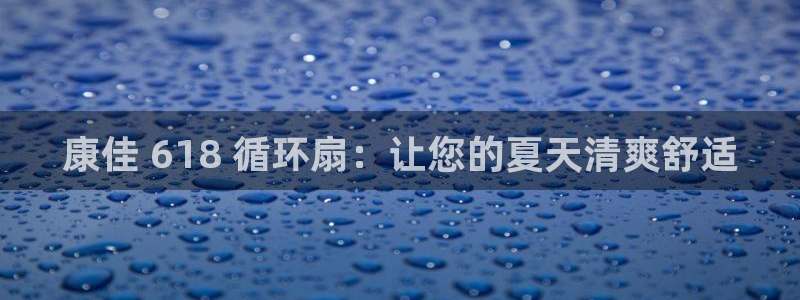 凯发k8手机是正品吗：康佳 618 循环扇：让您的夏天清爽舒适
