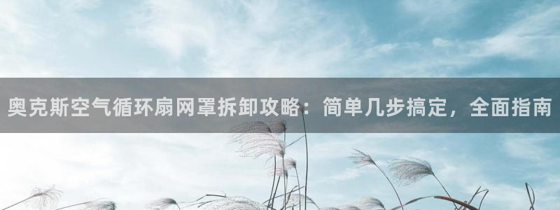 凯发线上客户端免费下载：奥克斯空气循环扇网罩拆卸攻略：简单几步搞定，全面指南