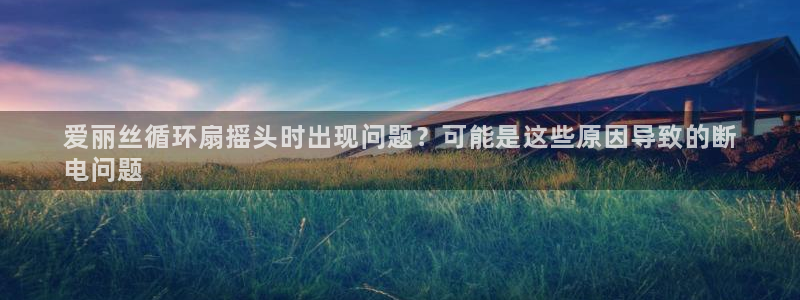凯发k8旗舰店：爱丽丝循环扇摇头时出现问题？可能是这些原因导致的断
电问题