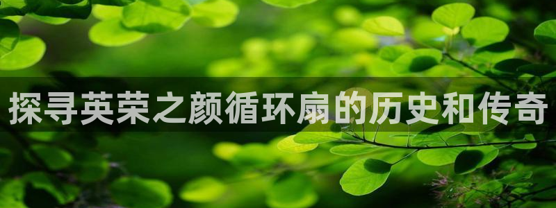 凯发k8国际真人版安全送38元：探寻英荣之颜循环扇的历史和传奇